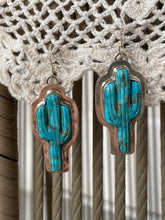 Load image into Gallery viewer, Turquoise Cactus Earrings
