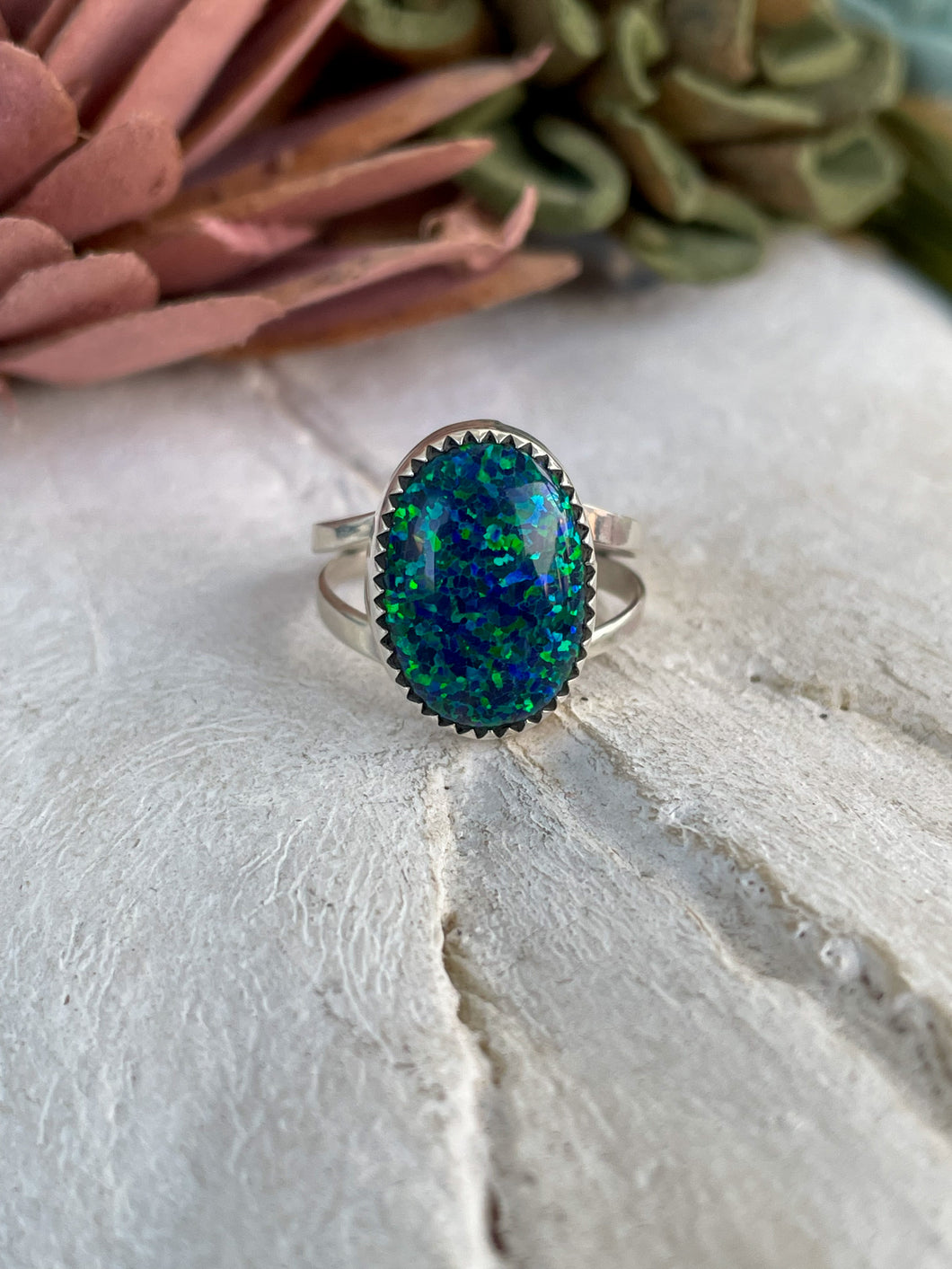 Blue and Green Opal