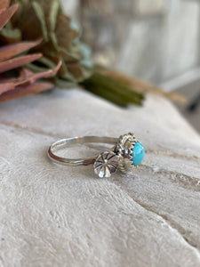 Turquoise With Flower Detail