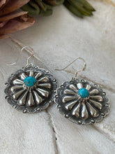 Load image into Gallery viewer, Turquoise Concho Stud Earrings